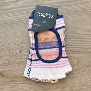 ToeSox Striped Ballerina Half Toe Socks
